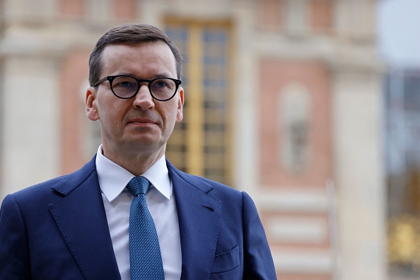 Le Premier ministre polonais Mateusz Morawiecki. (Photo par Ludovic MARIN / AFP via Getty Images).