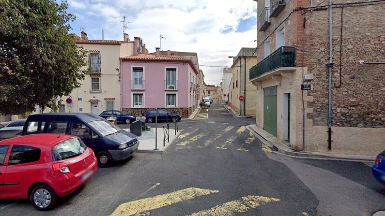 Rue Mazagran à Elne, lieu de découverte du sarcophage - Google maps