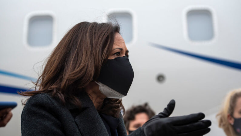 Kamala Harris, le 25 octobre 2020 à Romulus, dans le Michigan. (Nic Antaya/Getty Images)