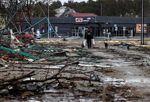 La ville de Boutcha, en Ukraine, le 2 avril 2022. (Photo : RONALDO SCHEMIDT/AFP via Getty Images)