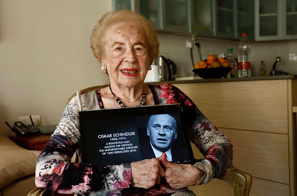 La secrétaire d'Oskar Schindler Mimi Reinhardt le 23 novembre 2019 dans la ville israélienne de Herzliya. (Photo : GIDEON MARKOWICZ/AFP via Getty Images)