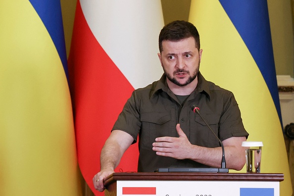  Le Président ukrainien Volodymyr Zelensky. (Photo : RONALDO SCHEMIDT/AFP via Getty Images)