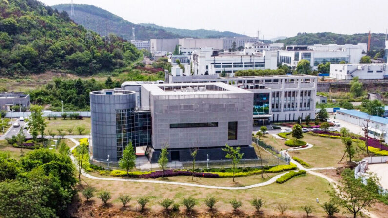 Vue aérienne du laboratoire P4 de l'Institut de virologie de Wuhan, à Wuhan, dans la province chinoise du Hubei (centre), le 17 avril 2020. (HECTOR RETAMAL/AFP via Getty Images)