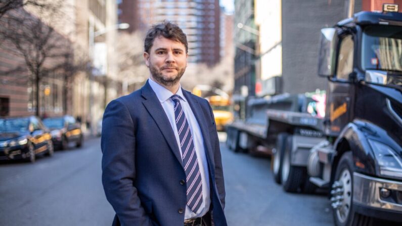 James Lindsay, co-auteur de "Cynical Theories", à New York, le 28 février 2020. (Brendon Fallon/Epoch Times)