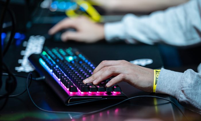 Dans cette image d'archive, un participant est assis devant un écran d'ordinateur lors d'un festival de jeux vidéo à Leipzig, en Allemagne, le 15 février 2019. (Jens Schlueter/Getty Images)