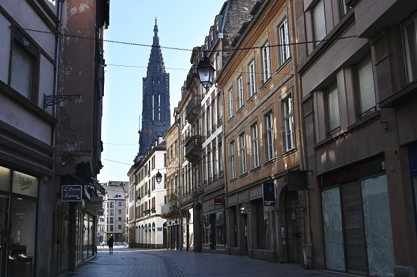 Centre-ville de Strasbourg.  (FREDERICK FLORIN/AFP via Getty Images)