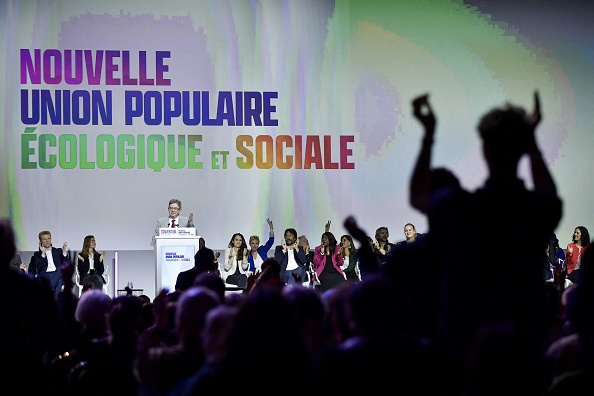 Jean-Luc Mélenchon,  à Aubervilliers, le 7 mai 2022. (Photo :JULIEN DE ROSA/AFP via Getty Images)