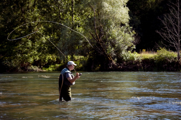 Illustration. Un pêcheur à la mouche dans le Jura.      (Photo SEBASTIEN BOZON/AFP/GettyImages)