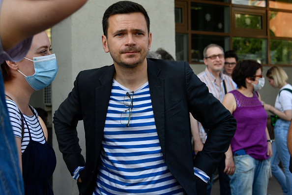 Le politicien de l'opposition Ilya Lachine a été arrêté à Moscou. Photo par Alexander NEMENOV / AFP via Getty Images.