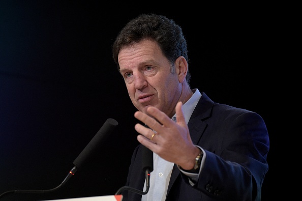 Le président du Medef Roux de Bézieux. (Photo ERIC PIERMONT/AFP via Getty Images)