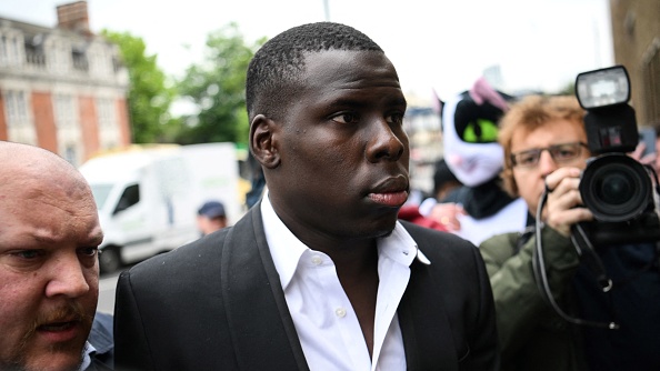 Le défenseur français de West Ham, Kurt Zouma, arrive au Thames Magistrates' Court, à Londres, le 1er juin 2022. (Photo : DANIEL LEAL/AFP via Getty Images)