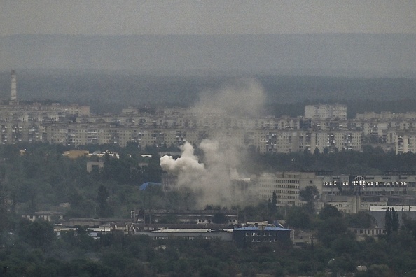 La ville de Severodonetsk, dans la région ukrainienne orientale du Donbass, le 13 juin 2022. Photo par ARIS MESSINIS / AFP via Getty Images.