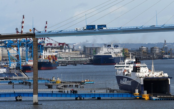 Le pont de Saint-Nazaire.  (Photo : FRED TANNEAU/AFP via Getty Images)