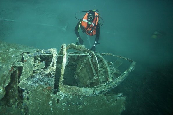 Illustration - Un plongeur militaire français, membre du navire de déminage de la marine FS Pluton M622.  (BORIS HORVAT/AFP via Getty Images)