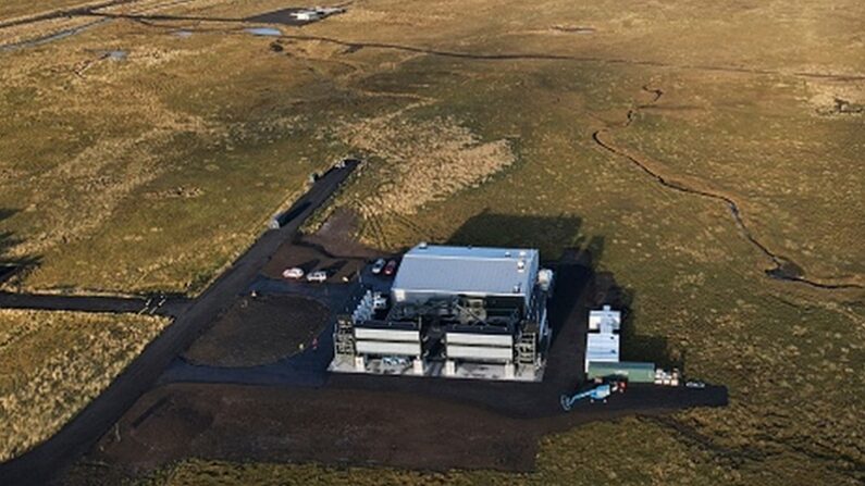 L'usine Climeworks en Islande. (Photo par HALLDOR KOLBEINS/AFP via Getty Images)