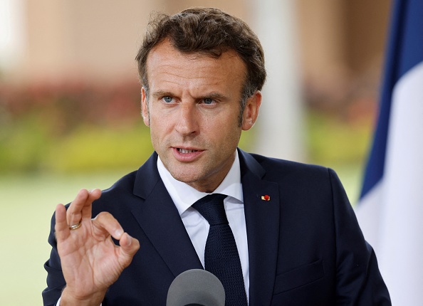 Le Président Emmanuel Macron.  (Photo : LUDOVIC MARIN/AFP via Getty Images)