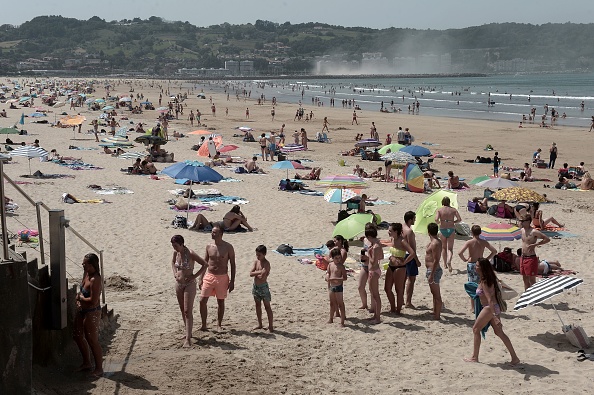 Plage à Hendaye, dans le sud-ouest de la France. (IROZ GAIZKA/AFP via Getty Images)