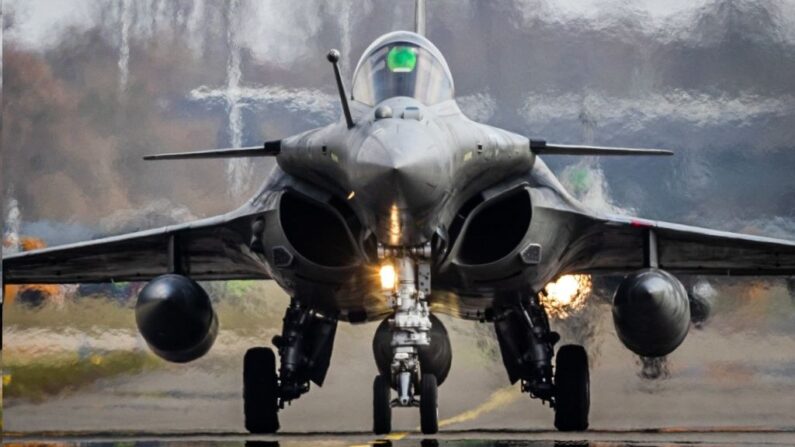 Chasseur Rafale, le 28 mars 2022. (JEFFREY GROENEWEG/ANP/AFP via Getty Images)