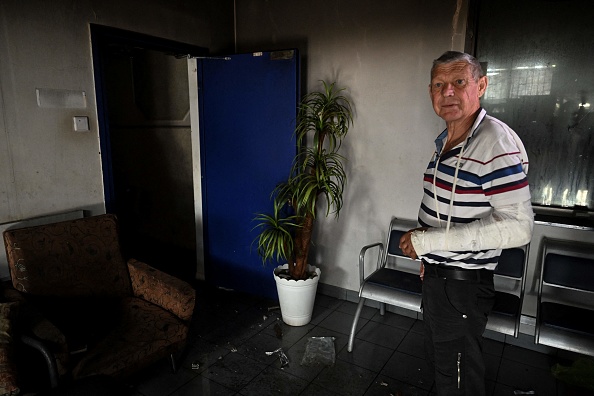 Mykhailo Tchindey visite un poste de police détruit à Izyum, dans l'est de l'Ukraine, le 18 septembre 2022. Photo de Juan BARRETO / AFP via Getty Images.