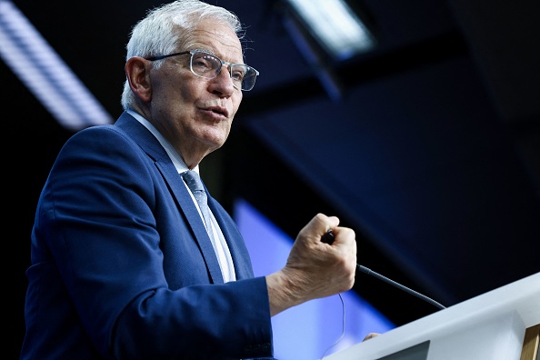 Le vice-président de la Commission européenne chargé du haut représentant de l'Union pour la politique étrangère et la politique de sécurité, Josep Borrell,  au Conseil européen de Bruxelles, le 17 mai 2022. (Photo : KENZO TRIBOUILLARD/AFP via Getty Images)