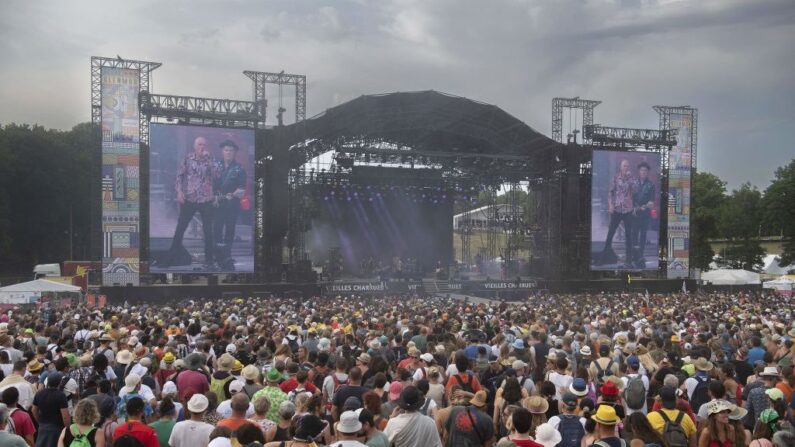 Le festival "Les Vieilles Charrues" à Carhaix-Plouguer, le 16 juillet 2022. (TANNEAU/AFP via Getty Images)