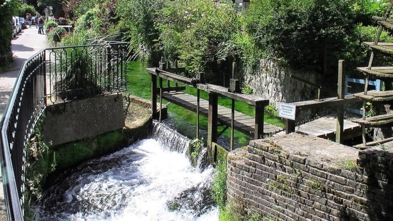 Le cours de la Veules dans la commune de Veules-les-Roses (Seine-Maritime). (photo CC BY-SA 4.0)