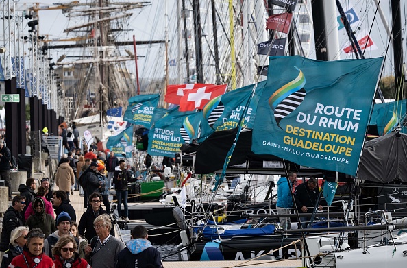 "Village de Saint-Malo", point de départ de la Route du Rhum en solitaire, à Saint-Malo, le 1er novembre 2022. (Photo : LOIC VENANCE/AFP via Getty Images)