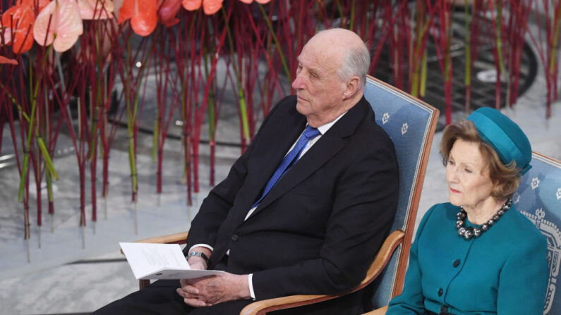 Le couple royal norvégien, le 10 décembre 2022, à Oslo. (Photo: Rune Hellestad/Getty Images)