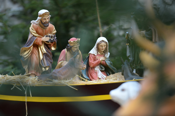 Crèche à Luceram, dans le sud-est de la France.    (Photo : YANN COATSALIOU/AFP via Getty Images)