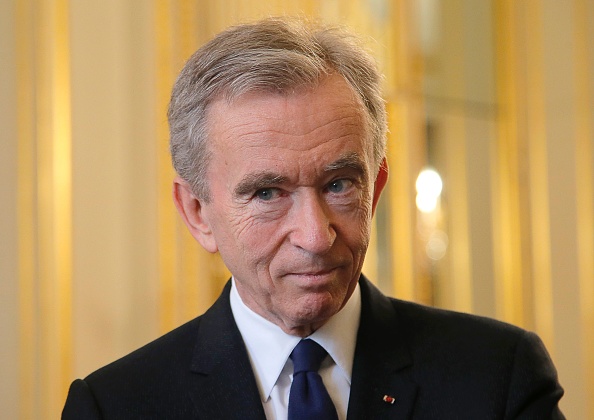 Le PGD du groupe de luxe LVMH Bernard Arnault.  (Photo par MICHEL EULER/AFP via Getty Images)