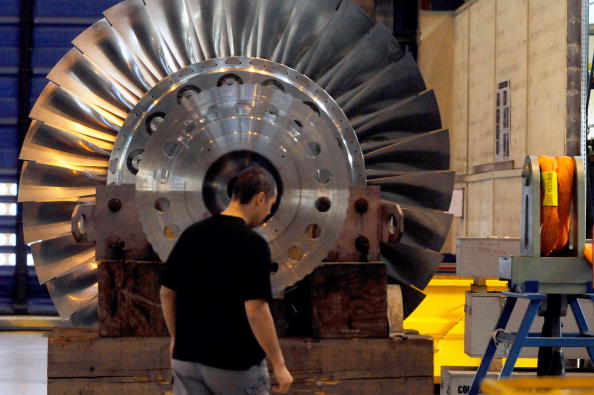 General Electric à Belfort. (Photo credit : SEBASTIEN BOZON/AFP via Getty Images)