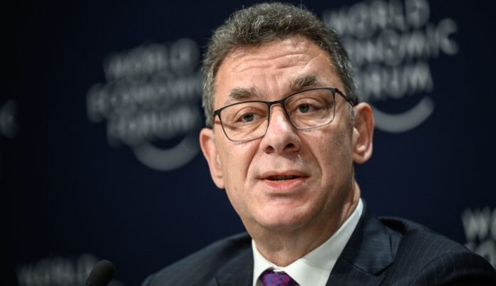 Albert Bourla, PDG de Pfizer, à Davos le 25 mai 2022. (Fabrice Coffrini/AFP via Getty Images)