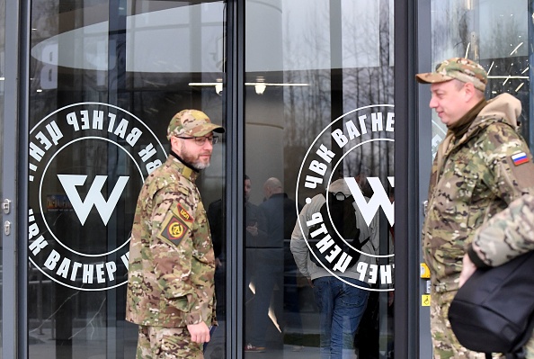 Le centre du groupe paramilitaire russe Wagner, basé à Saint-Pétersbourg en Russie, le 4 novembre 2022. Photo : OLGA MALTSEVA/AFP via Getty Images)