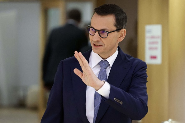 Le Premier ministre polonais Mateusz Morawiecki. (Photo : LUDOVIC MARIN/AFP via Getty Images)