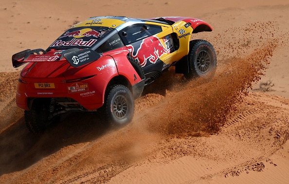 Le pilote français de BRX Sébastien Loeb et son copilote belge Fabian Lurquin lors de l'étape 6 du Dakar 2023 entre Ha'il et Al Duwadimi, en Arabie saoudite, le 6 janvier 2023. (Photo : FRANCK FIFE/AFP via Getty Images)