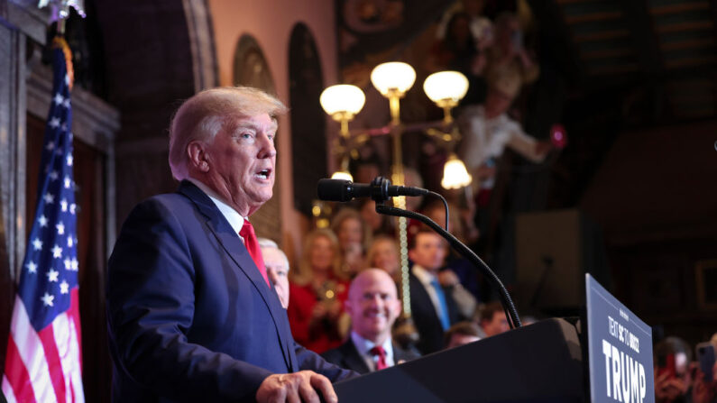 Donald Trump au Capitole de la Caroline du Sud le 28 janvier 2023 à Columbia (Win McNamee/Getty Images)