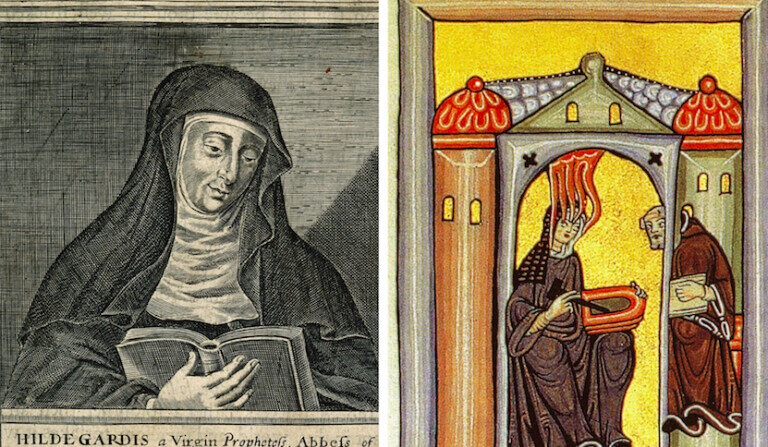 Acclamée comme une voyante pour ses visions, Hildegarde de Bingen a écrit des livres de sagesse et de médecine populaire, a composé de la musique, a parcouru l'Allemagne pour donner des sermons et a conseillé les hauts responsables de l'Église et de l'État. (Wellcome Library, Londres. Wellcome Images images@wellcome.ac.uk/CC BY 4.0 ; Domaine public)