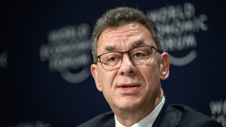 Albert Bourla, PDG de Pfizer, à Davos, en Suisse, le 25 mai 2022. (Fabrice Coffrini/AFP via Getty Images)