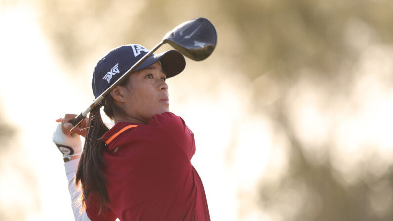 La Française Céline Boutier a remporté dimanche son troisième titre LPGA, le Drive On Championship, comptant pour le circuit nord-américain professionnel de golf féminin. (Photo by Meg Oliphant/Getty Images)