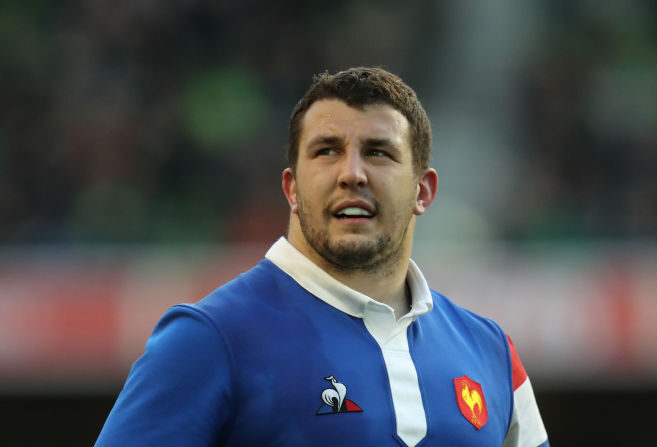 Le pilier Dorian Aldegheri fait partie des quatorze joueurs libérés par le XV de France avant le match contre le pays de Galles.(Photo by David Rogers/Getty Images)