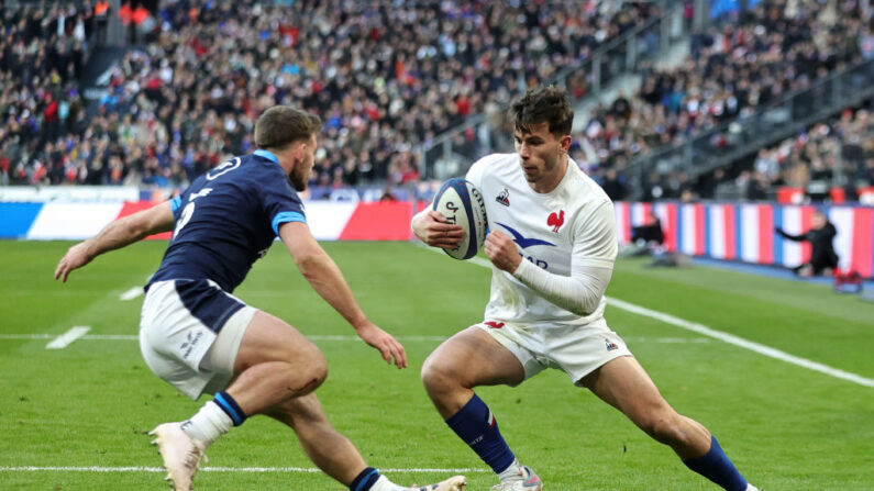 Ethan Dumortier du XV de France (à D). (Photo by David Rogers/Getty Images)