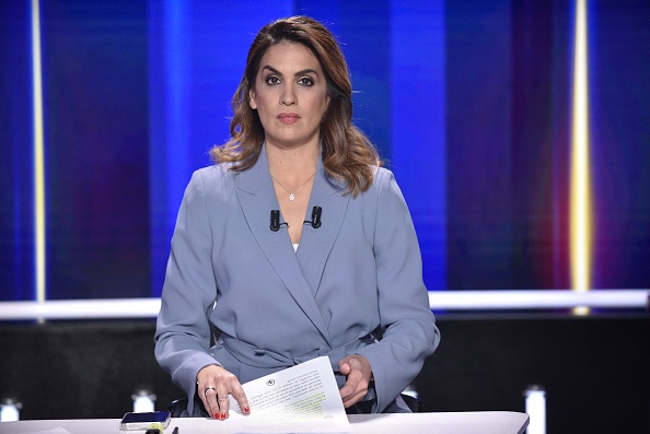 La journaliste Sonia Mabrouk.  (JULIEN DE ROSA/AFP via Getty Images)