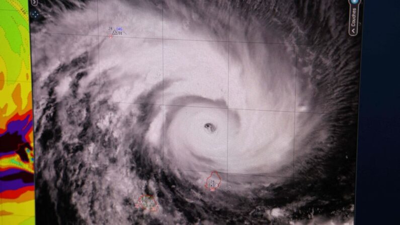 Image informatique prise à Météo France. Le cyclone Freddy revenant frapper Madagascar. (Photo de RICHARD BOUHET/AFP via Getty Images)