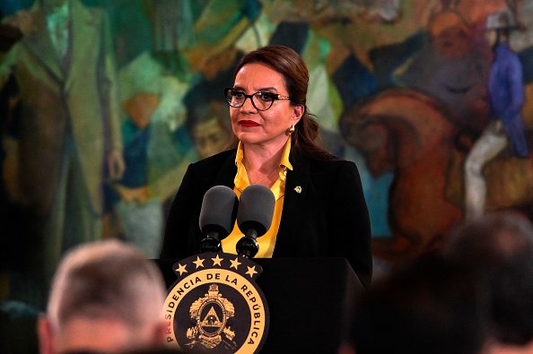 La présidente hondurienne Xiomara Castro. (ORLANDO SIERRA/AFP via Getty Images)