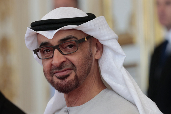 Le président des Émirats arabes unis, Sheikh Mohamed bin Zayed al-Nahyan, lors d'une réunion à l'hôtel de Matignon, à Paris, le 19 juillet 2022. (Photo : GEOFFROY VAN DER HASSELT/AFP via Getty Images)