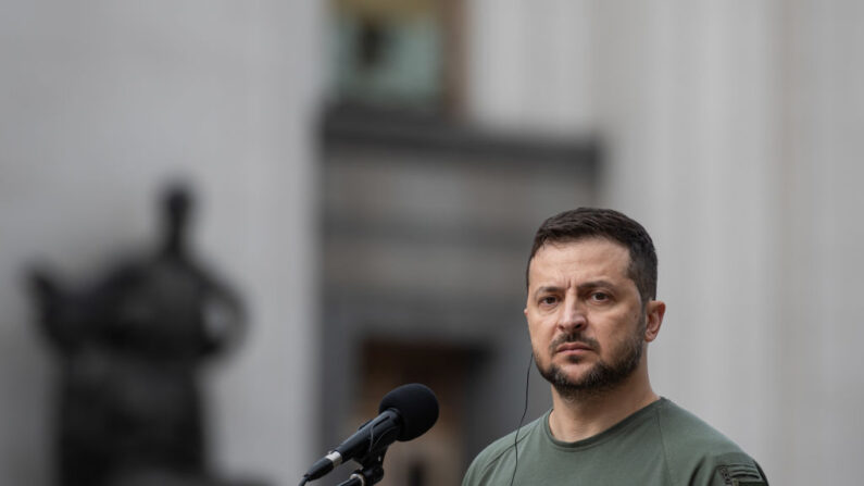 Le président ukrainien Volodymyr Zelensky. (Alexey Furman/Getty Images)