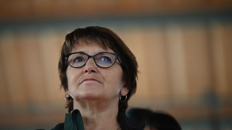 La présidente de la FNSEA (Fédération nationale des syndicats d'exploitants agricoles) Christiane Lambert. (Photo de LIONEL BONAVENTURE/AFP via Getty Images)