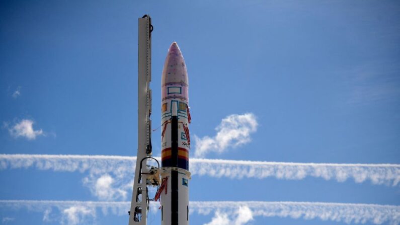 La première fusée privée européenne à être lancée dans l'espace, sur le pas de tir d'Almonte, près de Huelva, dans le sud de l'Espagne, le 11 mars 2023. (Photo CRISTINA QUICLER/AFP via Getty Images)