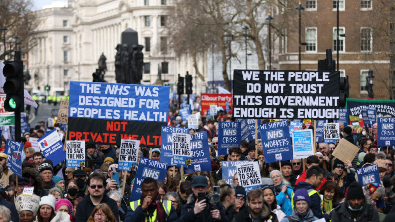 La manifestation de ce week-end précède le budget de printemps du chancelier, qui sera présenté le mercredi 15 mars. (Photo Hollie Adams/Getty Images)