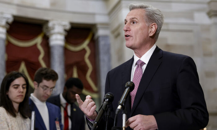 Le président de la Chambre des représentants, Kevin McCarthy, le 2 février 2023. (Anna Moneymaker/Getty Images)